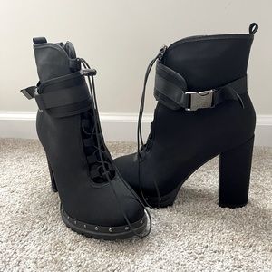 Dolls Kill Pazzle Buckled Chunky Bootie